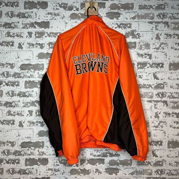 NFL apparel Cleveland browns 1/4 zip wind breaker - Picture 2 of 6